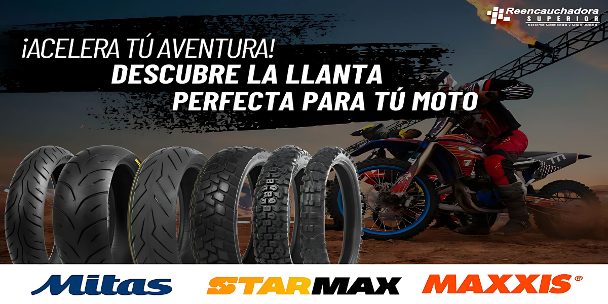 Compra llantas para moto de las mejores marcas en Reensuper - Envíos a Colombia